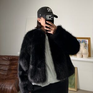 Women's Black Faux Fur Jacket